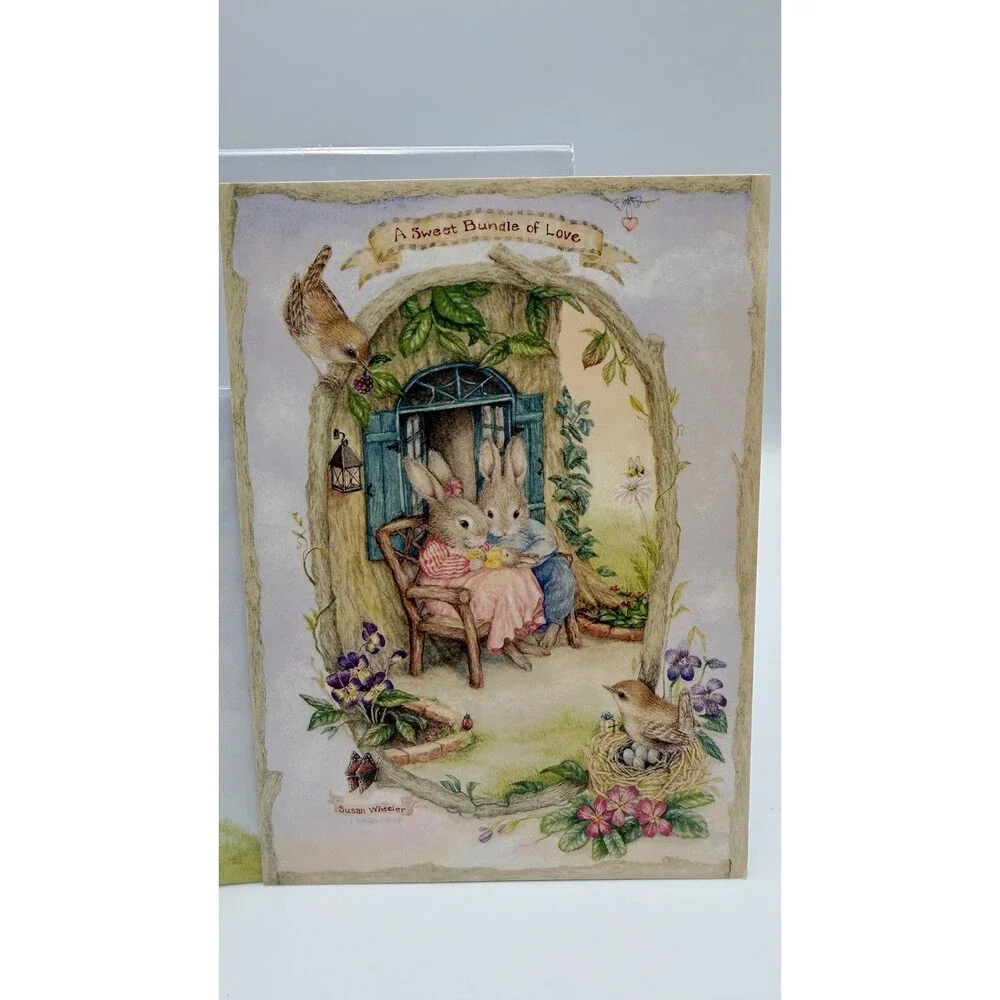 Vintage Susan Wheeler Bunny Rabbit Greeting Cards - 